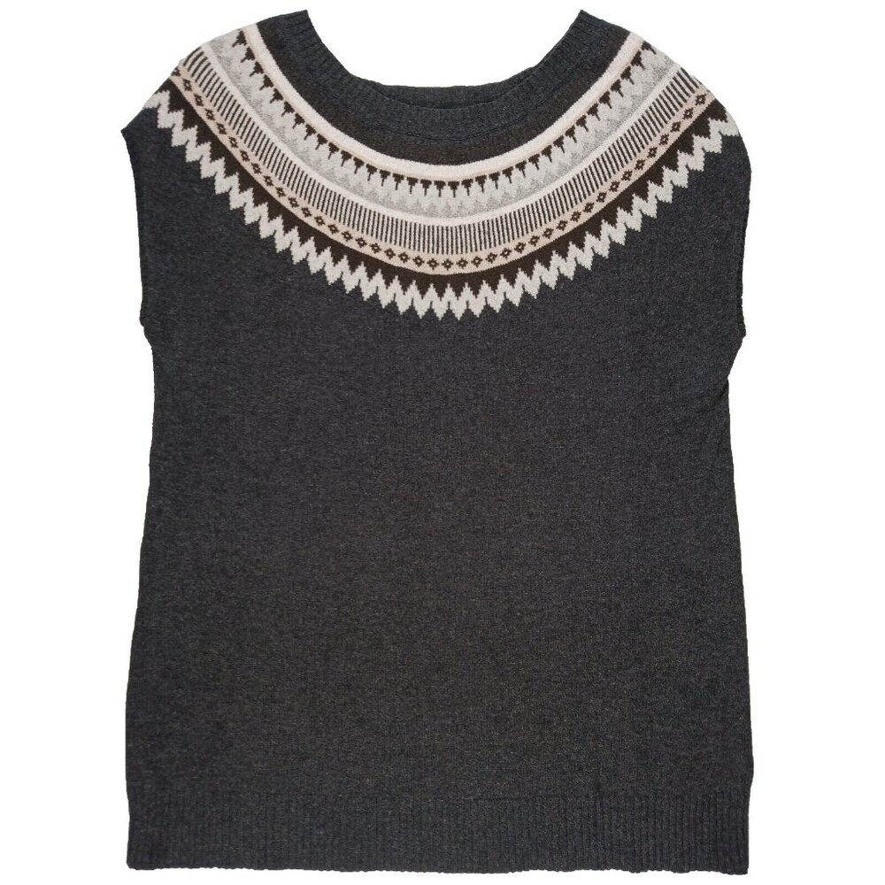Old Navy Plus Fair Isle Sleeveless Sweater Dress Knit Womens 2X Charcoal Gray